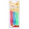 تصویر قاشق غذاخوری سیلیکون کودک سه سایز بسته بندی بلیستر مدل 286 بی بی لند Baby Land 286 Silicon Spoon 3pcs