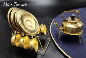 تصویر سرویس چای خوری دکوری برنجی Brass Art Tea Serving Set