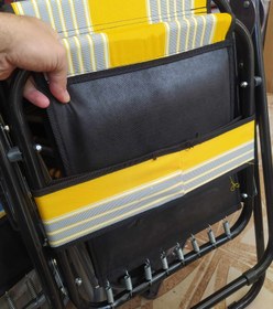 تصویر صندلی مسافرتی تاشو 8 فنره کف فوم دسته تقویت شده کاور دار ( مبلی سفری ) 