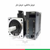 تصویر سروو موتور سانیو مدل 3KW-1500RPM گشتاور 19 نیوتن متر (ترمزدار) Sanyo 3KW 1500RPM Servo motor with drive