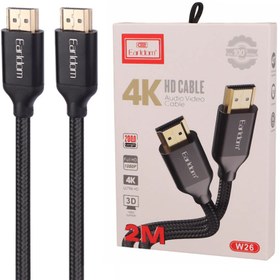 تصویر کابل HDMI 4K ارلدام ET-W26 طول 2 متر Earldom ET-W26 HDMI 4K 2m Cable