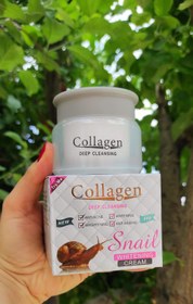 تصویر روشن کننده و ضد چروک کلاژن حلزون 80 گرمی Collagen deep cleaning