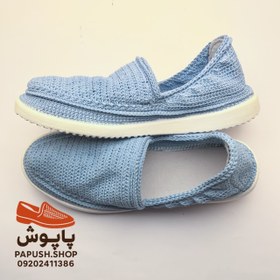 تصویر گیوه مرردانه راحتی | رنگ ابی اسمانی 