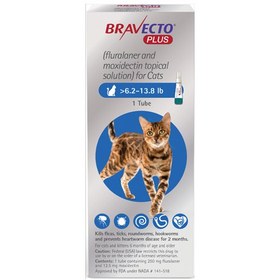 تصویر قطره ضد انگل گربه‌ براوکتو – Bravecto (۲.۸ تا ۶.۲۵ کیلو) Bravecto Anti-Parasite Drops for Cats - Suitable for 2.8 to 6.25 kg