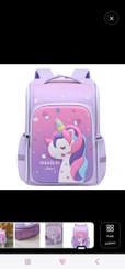 تصویر کوله پشتی دخترانه یونیکورن برزنتی کد 501028-3 