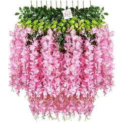 تصویر گل مصنوعی آویز شکوفه آقاقیا بسته ۱۲ عددی 