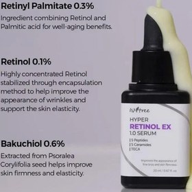 تصویر هایپر سرم رتینول ایزنتری 1% حجم 20 میل ISNTREE HYPER RETINOL 1.0 SERUM