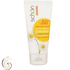 تصویر کرم ضد آفتاب شون بی رنگ مناسب پوست خشک و نرمال SPF50 Schon Sunscreen invisible Dry to Normal skin SPF50 Cream 50ml