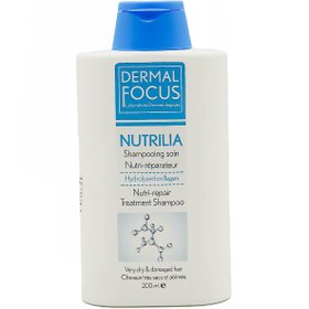 تصویر شامپو مدل Nutrilia مناسب موهای خشک و آسیب دیده 200میل درمال فوکوس Dermal Focus Nutrilia Nurti Repair TreaTment Shampoo 200ml