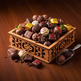 تصویر جعبه آجیل و شکلات Ajil