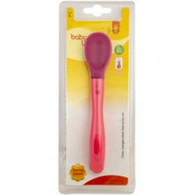 تصویر قاشق غذاخوری سیلیکون حرارتی کودک سایز3 بسته بندی بلیستر مدل 430 بی بی لند Baby Land 430 Silicon Spoon Size 3