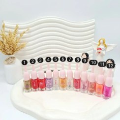 تصویر پک ۱۲ عددی لاک گلی طرح استوانه ای N532 