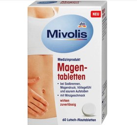 تصویر قرص معده میوولیس ۶۰ عددی, Mivolis Magentabletten, 60 St Mivolis Magentabletten