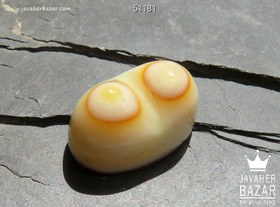 تصویر نگین عقیق باباقوری دو چشم کد 51181 