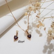 تصویر آویز(پلاک) طرح قلب ظریف ژوپینگ کد 3494،3495 