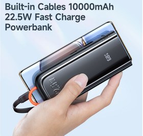 تصویر پاوربانک 10000 به همراه کابل لایتنینگ و تایپ‌سی مک‌دودو MCDODO MC-116 22.5W Power Bank 