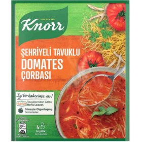 تصویر سوپ آماده کنور KNORR SEHRIYELI TAVUKLU سوپ رشته فرنگی و گوجه فرنگی 67 گرم 