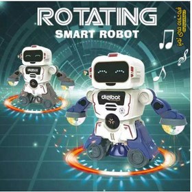 تصویر ربات رقصنده موزیکال چراغدار مدل ROTATING 6678-1 