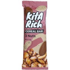 تصویر شکلات 3 مغز خوراکي 40 گرم کیتاریچ بار Chocolate 3 Nuts 40 Grams Kitarich Bar