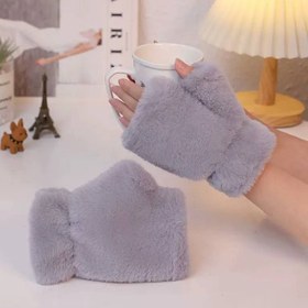 تصویر دستکش خز بدون انگشت 