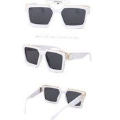 تصویر عینک آفتابی مدل میلیونر سفید 