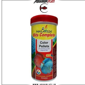 تصویر غذا ماهی آکواریوم برند مالزی مدل بیتس کمپلیت وزن 115 گرم bits complete discuse 2027 MSS