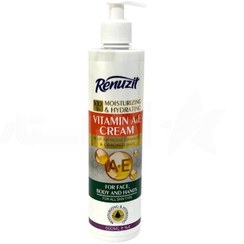 تصویر کرم پمپی مرطوب کننده رینوزیت (Renuzit) مدل vitamin A and E حجم 500 میلی لیتر Renuzit moisturizing pump cream vitamin A and E model 500 ml