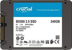 تصویر اس اس دی اینترنال کروشیال BX500 ظرفیت 240 گیگابایت دست دوم Crucial BX500 Internal SSD Drive 240GB Stock