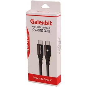 تصویر کابل تبدیل فست شارژ Galexbit Type-C to Type-C 3A 1m 