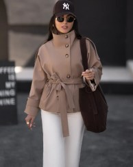 تصویر ترنچ کت نسکافه ای 