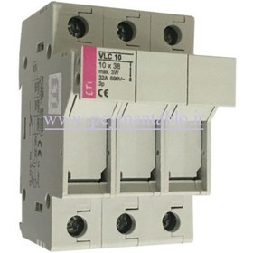 تصویر پایه فیوز سکسیونر سه فاز سایز ETI 10*38 ETI sectioner fuse base 38*10 (Akband)