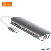 تصویر هاب 4 پورت چند منظوره جی فایو کریت j5 create مدل JCD384 