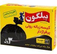 تصویر کیسه زباله ۳ رول مشکی متوسط – تولید شرکت پیلگون - بسته /black-garbage-bags-3-roll-medium-pilgon