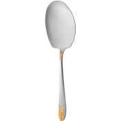 تصویر کفگیر بزرگ ناب استیل مدل امپریال دور طلا 1 پارچه 