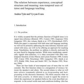 تصویر دانلود کتاب The relation between experience, conceptual structure and meaning: non-temporal uses of tense and language teaching کتاب انگلیسی رابطه بین تجربه ، ساختار مفهومی و معنی: کاربردهای غیرموقت آموزش زمان و زبان