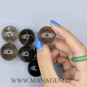 تصویر گوی سنگ کوارتز دودی 