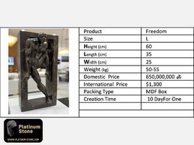 تصویر مجسمه سنگی مدل Freedom سایز متوسط 