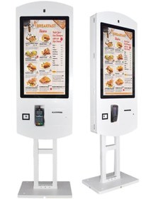 تصویر کیوسک رستورانی سفارش گیر و پرداخت 32 اینچ ویندوز 10 self ordering kiosk 32 inch