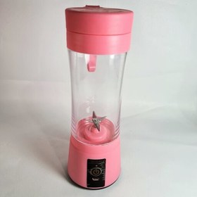 تصویر شیکر برقی در رنگ های صورتی،بنفش،آبی،سبز مدل Juice Blender ظرفیت 0.38 لیتر 