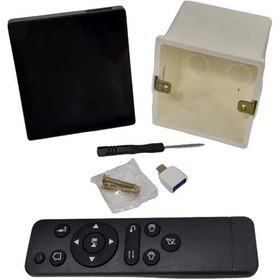 تصویر آمپلی فایر دیواری ولوم داردارای 4 خروجی اسپیکر رنگ سفید 