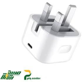 تصویر آداپتور 20W اورجینال شارژر موبایل شارژر دیواری اپل آداپتور 20w اورجینال سفید