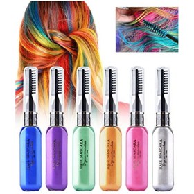 تصویر ریمل رنگی مو 