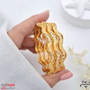 تصویر النگو طلا روس طرح طلا مدل فیوژن 4 میل 