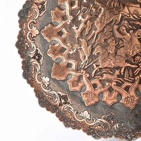 تصویر بشقاب قلمزنی مدل شکارگاه 40 سانتی 