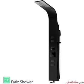 تصویر پنل دوش فریز شاور کد R440 استیل تمام مشکی 