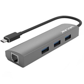 تصویر هاب USB Type-C به سه پورت USB3.0 و اترنت ویولینک مدل WL-UH3031GC ا WL-UH3031GC USB Type-C to Ethernet 3Port USB3.0 HUB WL-UH3031GC USB Type-C to Ethernet 3Port USB3.0 HUB