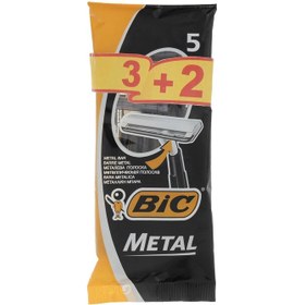 تصویر تیغ اصلاح ژیلت مدل Metal بسته ۵ عددی 