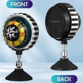 تصویر قطب نما جلو شیشه چراغ دار – رنگ بندی 