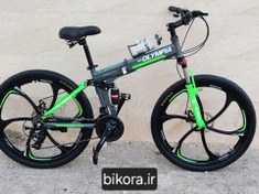 تصویر دوچرخه اسپرت تاشو المپیا سایز ۲۶ با ۲۴ دنده 