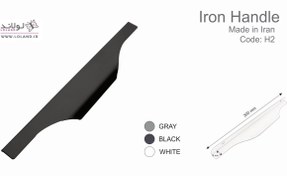 تصویر دستگیره دو پیچ شاخه ای تاپ ساید مخفی کد H2 
